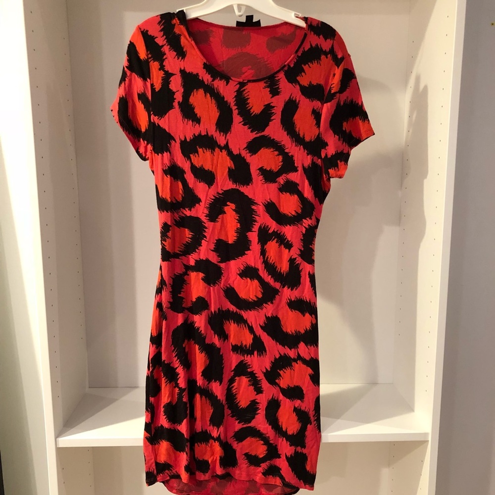 Topshop leopard print dress